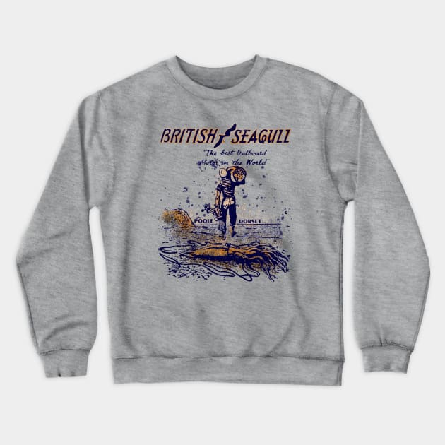 British Seagull outboards Crewneck Sweatshirt by Midcenturydave